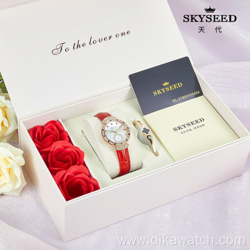 SKYSEED watch ladies watch with diamond waterproof quartz